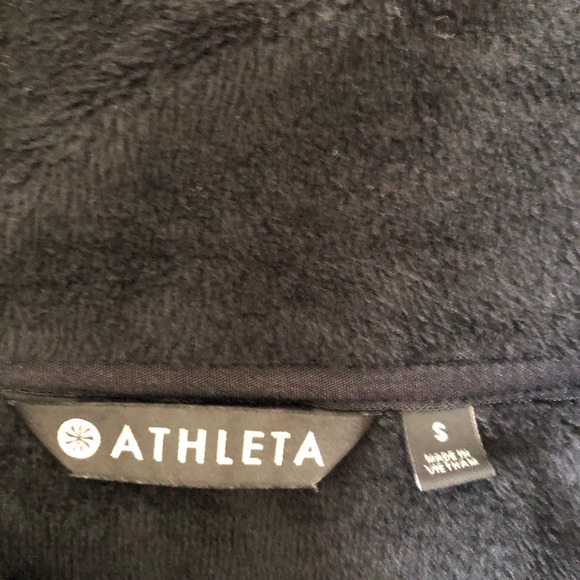 Athleta Pullover Womens S Black Quarter Zip Fleece Lined Pockets Asymmetrical - Picture 3 of 16